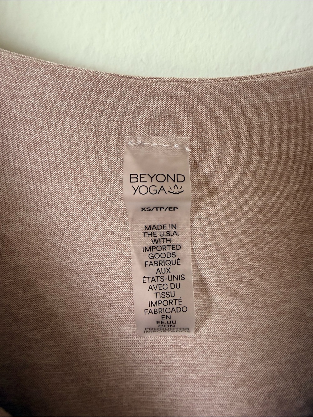 Beyond Yoga Featherweight At The Ready Square Neck Midi Dress Roses Taupe Sz XS - Picture 3 of 4